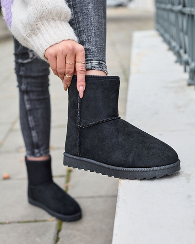 Royalfashion Damenstiefel a'la Schneestiefel in schwarzer Farbe Aener