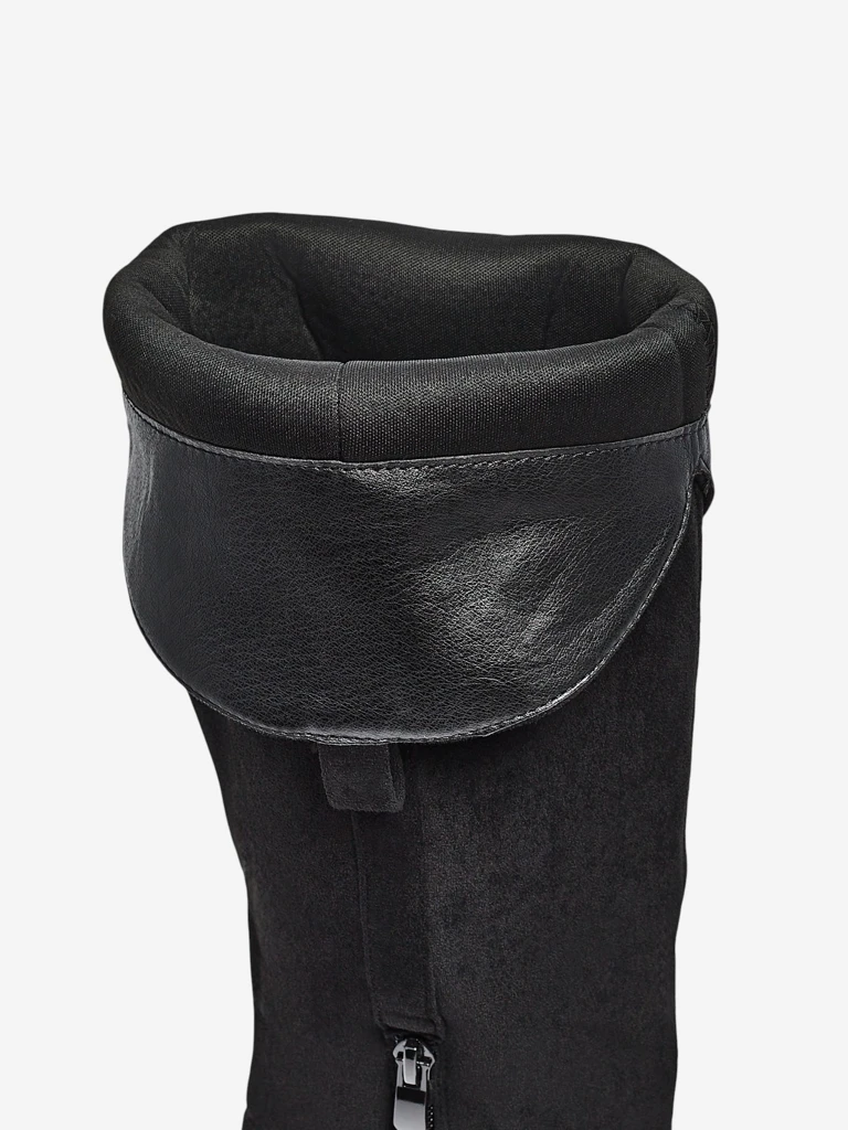 Damen Öko-Wildleder Stiefel mit Blockabsatz Ersenal