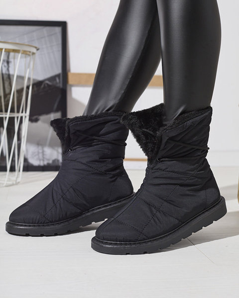 Schwarze Damenstiefel a'la Schneestiefel Amirfu- Footwear