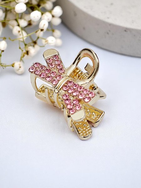 Royalfashion Haarklammer mit Strasssteinen Goldene Klammer