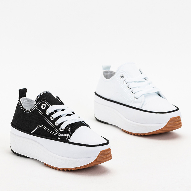 Schwarze Damen-Sneaker auf der Trenicso-Plattform - Schuhe