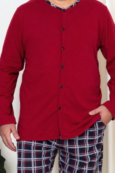 Royalfashion Herren Baumwolle Karierte Pyjamas XXL