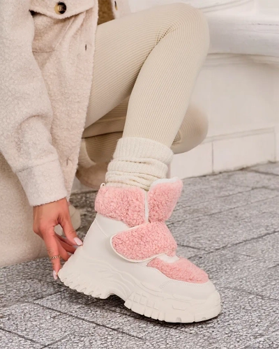 Royalfashion Damen Schneestiefel mit Schafsfell Segulla