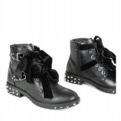 Black boots with Jega decorations - Footwear
