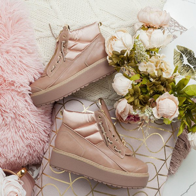 Роживі ботинки на платформі Almuterin - Взуття