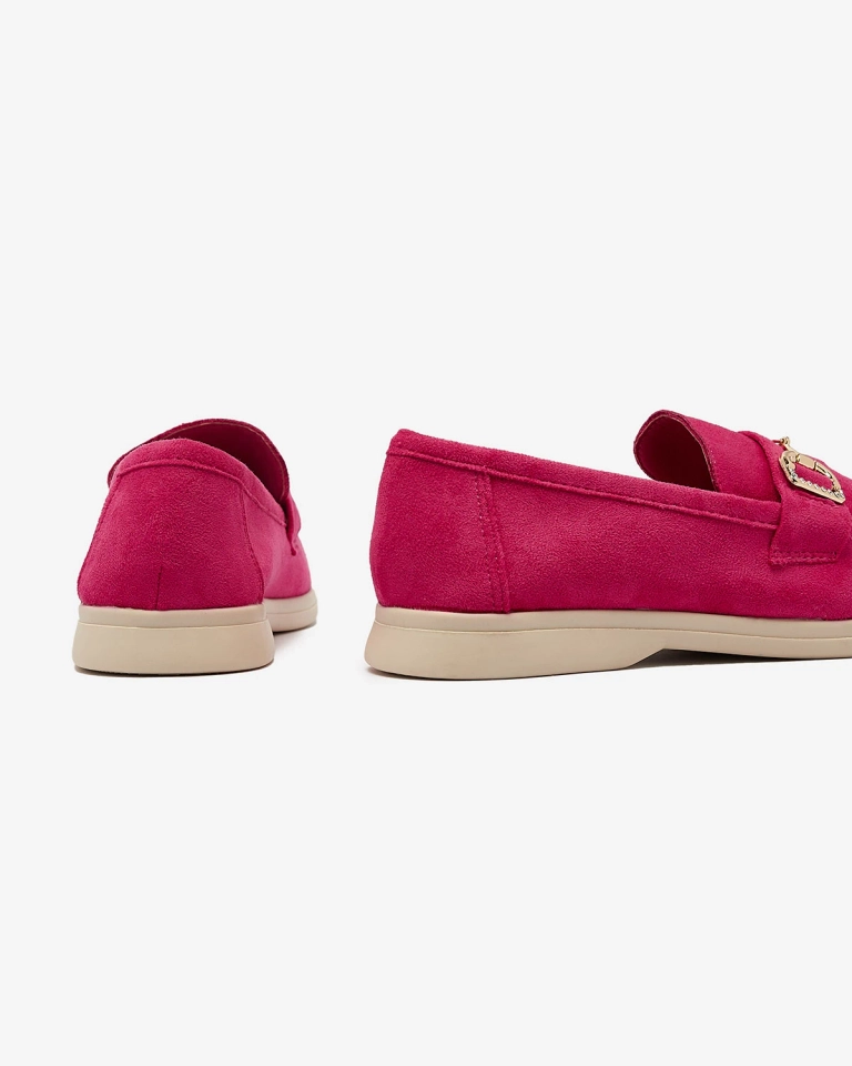 Fuchsia Damen Mokassins mit Goldverzierung Neterri - Footwear