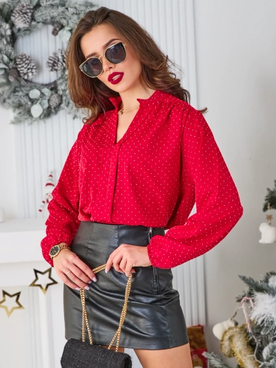 Royalfashion Damenbluse mit Strasssteinen