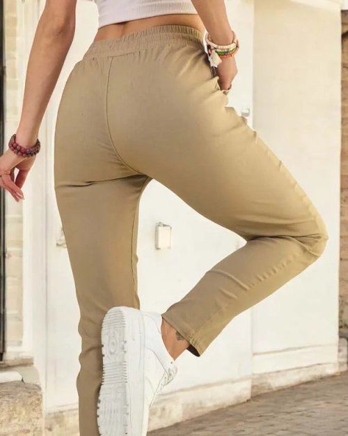 Жіночі прямі тканинні штани Royalfashion