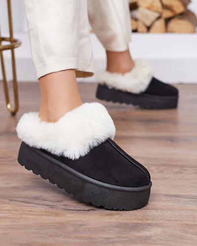 Royalfashion Hellbraune Damenschuhe a'la Schneestiefel mit Ornament Parisela