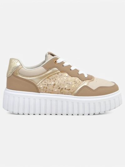 Royalfashion DamenSneaker auf einer Plattform Panterr