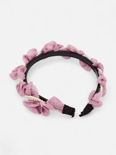Royalfashion Haarband mit Raffung und Perlen