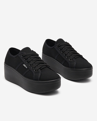 Schwarze Sport-Sneaker auf der Darru-Plattform - Schuhe