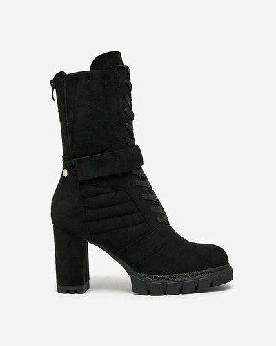 Royalfashion Schwarzer isolierter Damenstiefel Sehhra