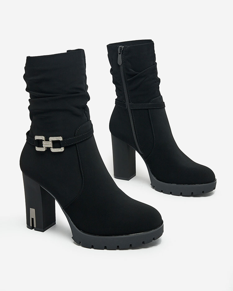 Royalfashion Women's Teroleda Decorated Stiletto Boots