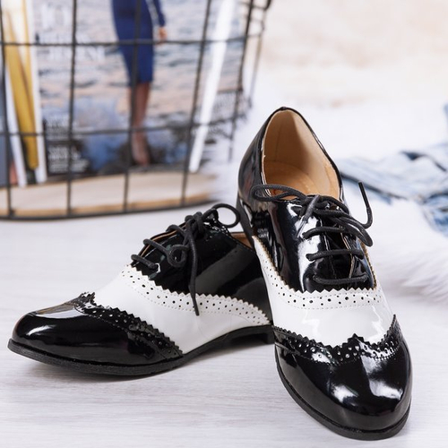 Чорно-білі туфлі в стилі ретро Chaplin - Взуття 1