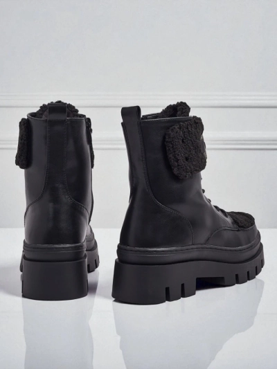 Damen Worker Boots mit Fell Safil