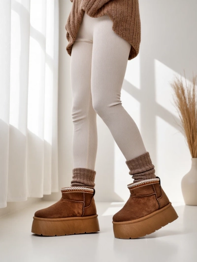 Royalfashion Damen Kurzstiefel a'la Schneestiefel Xoalla