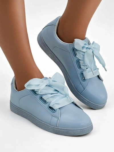 Royalfashion Damen Sneakers aus ökologischem Leder mit dekorativen Schnürsenkeln Etti