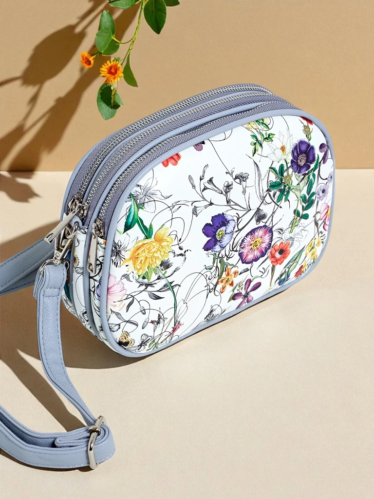 Royalfashion Kleine Damenhandtasche aus Ökoleder Floriana