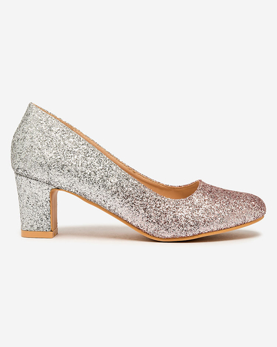 Royalfashion Silber-rosa Damen Yapunni Stiletto-Pumps