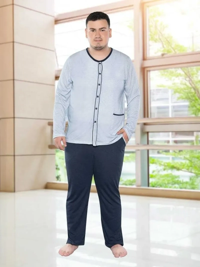 Royalfashion Baumwoll-Herrenpyjamas GROßE GRÖßE