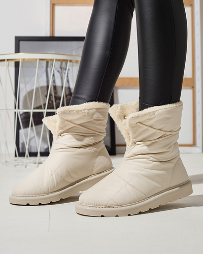 Beige Damenschuhe a'la Schneestiefel Amirfu- Footwear