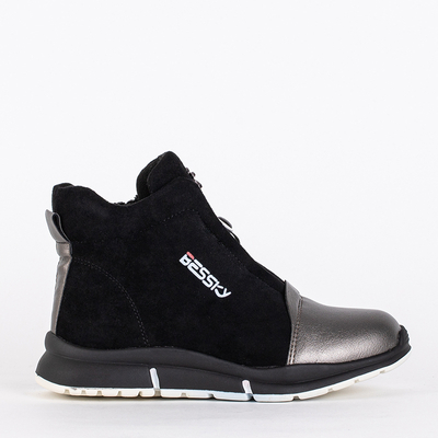 Graphitschwarze Kinderstiefel Speronti - Footwear