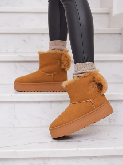 Royalfashion Boots a'la Schneestiefel für Damen in der Farbe camel Goroggo