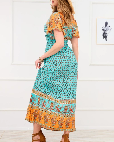 Blaues Sommer-Maxikleid - Kleidung