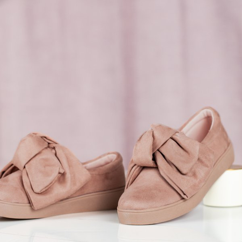 Рожевий накладка з бантом Каріса - Взуття 1