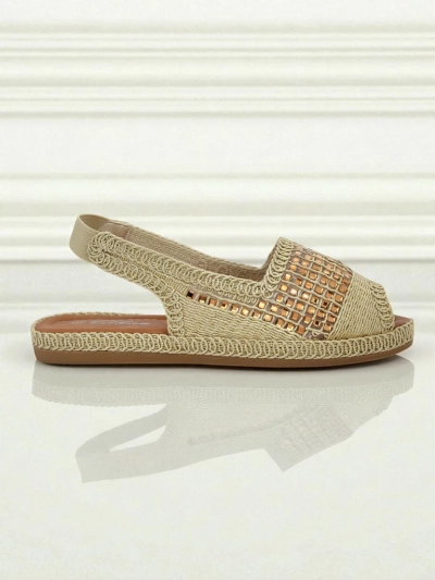 Damen-Espadrille-Sandalen mit Strass Belle Sparkle