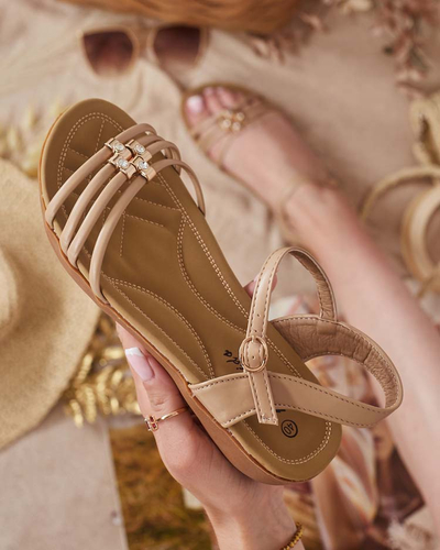Royalfashion Decorated women's Sun Crusher sandals