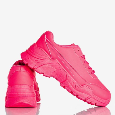 Neonrosa Damen-Sneakers auf einer massiven Lera-Sohle - Schuhe 1