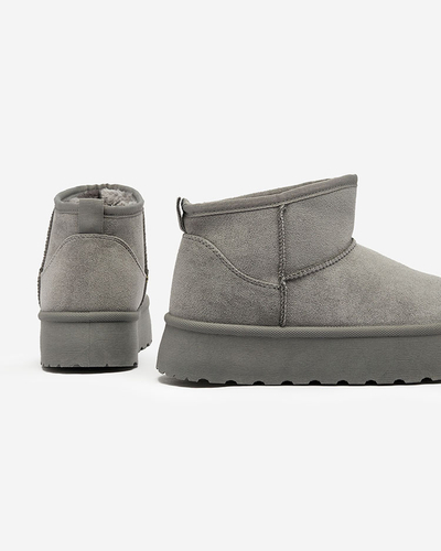 Royalfashion Grau Damen Plateau Schneestiefel Ersinella