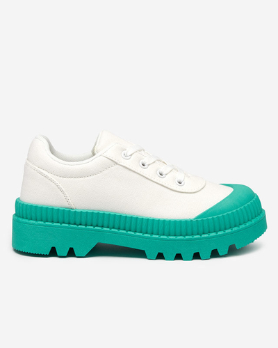 OUTLET Damen Sneaker weiß mit grüner Sohle Comp - Footwear