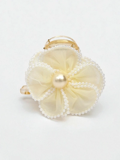 Royalfashion Haarspange mit Perlen und Tüllblume