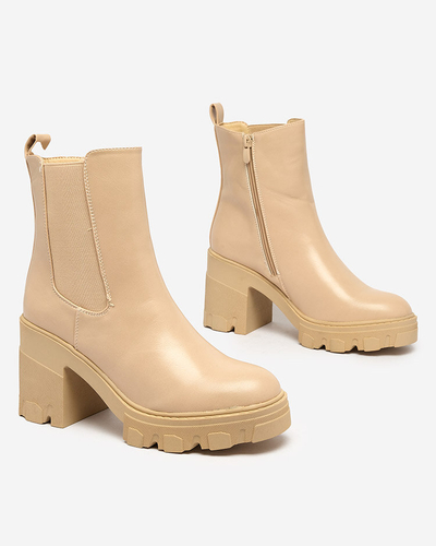 Royalfashion Hellbraune Damenstiefel Atherta