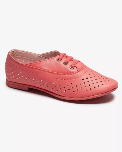 Rosa durchbrochene Mokassins für Kinder Janno- Footwear