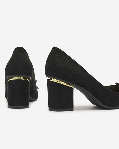 Schwarze Damenpumps mit bunten Kristallen Xitas - Footwear