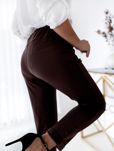 Royalfashion Dunkelbraune Damen Treggings
