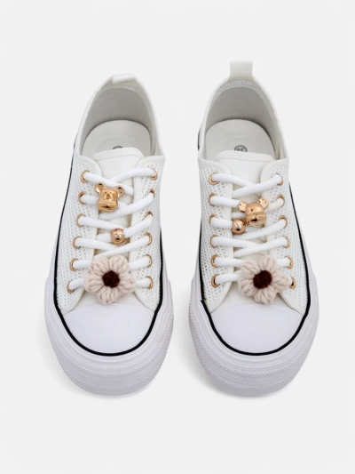 Royalfashion Damen durchlöcherte Sneakers mit Verzierungen Osdo