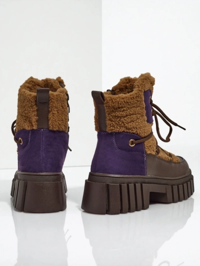 Damen Worker Boots mit Fell Cindora