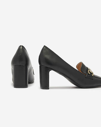 Lackierte Damen-Pumps im Mokassin-Stil in Schwarz Koccol- Footwear