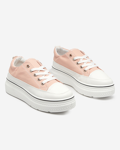 OUTLET Puderfarbene Sneaker für Damen auf der Veritar-Plattform - Schuhe