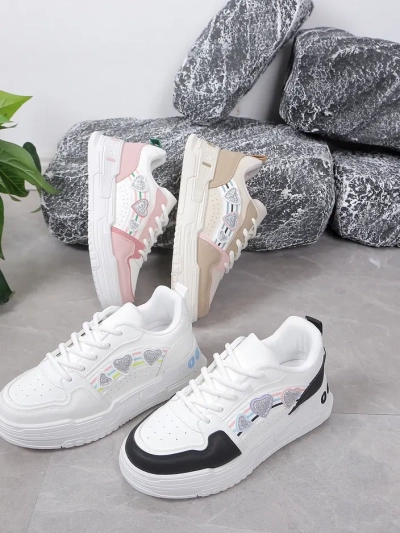Royalfashion Damen Sneaker mit Glitzer Samoles