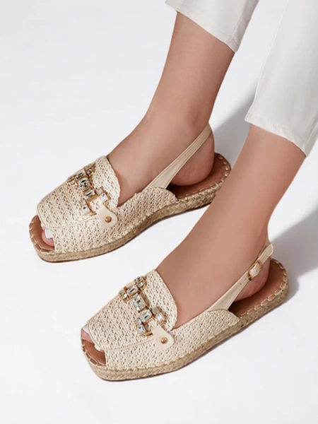 Royalfashion Damen-Espadrilles mit offener Spitze