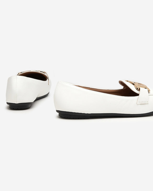 OUTLET Жіночі білі лофери Melukia - Туфлі