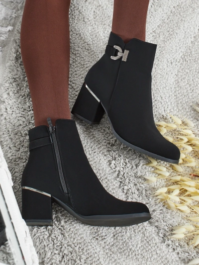 Damen Stiefeletten aus Öko-Leder mit Blockabsatz Ruvina