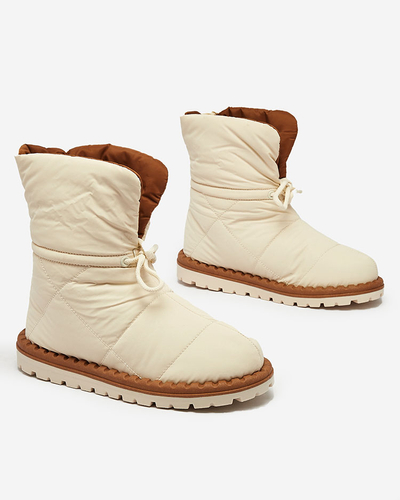 Royalfashion Damen-Schlupf-Schneestiefel in Beige Nevonsis