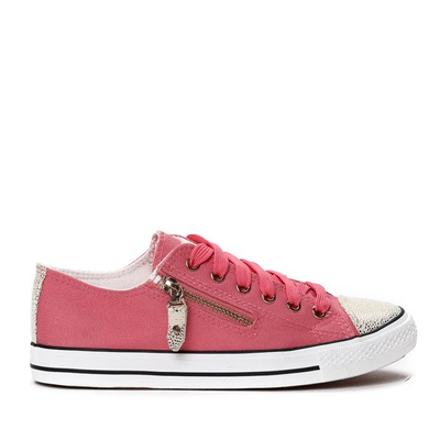 Rosa Turnschuhe mit Likey-Einsätzen. Schuhe 1